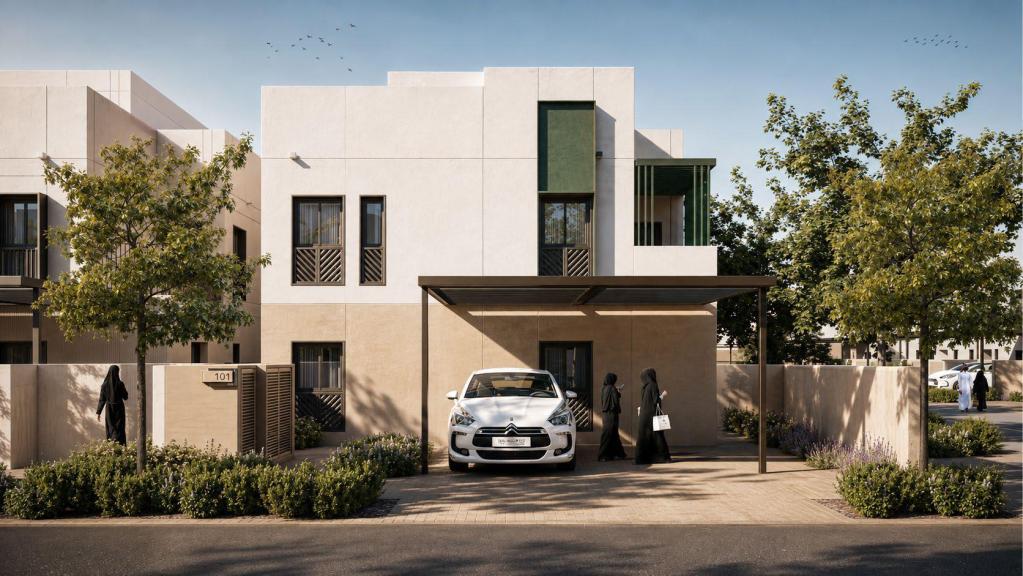 Completed precast villa at Al Arous single family villas development, Roshn