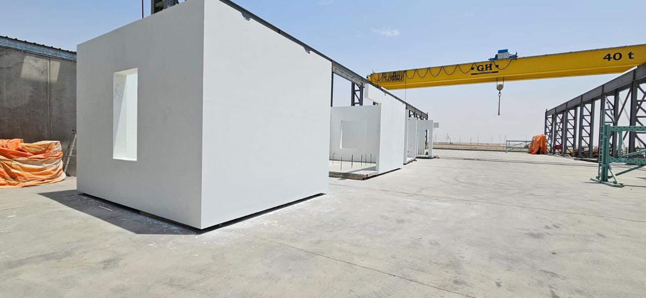 3D monolithic precast module inside SHB production facility